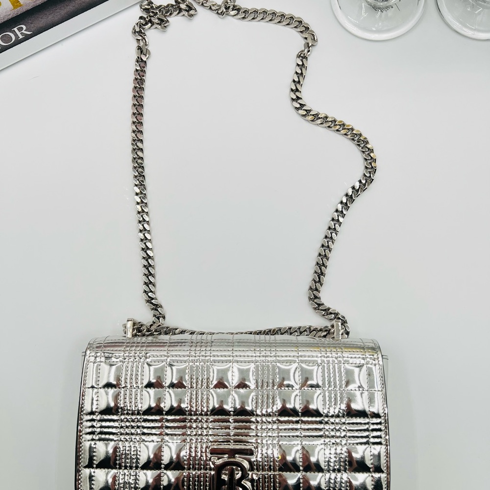 Burberry Lola Metallic Silver Bag - EUC - Picture 11 of 14